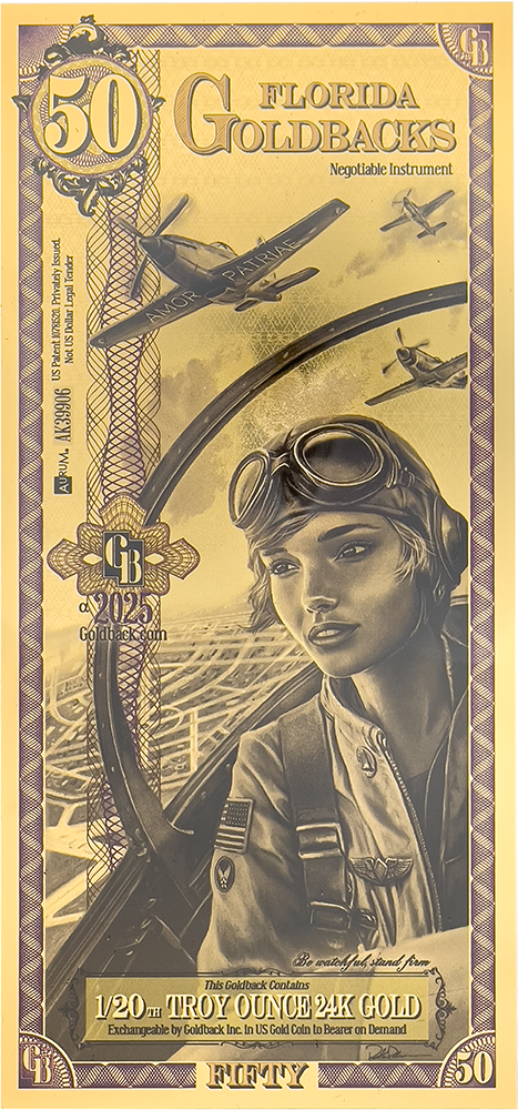 50 Florida Goldback Gold Note