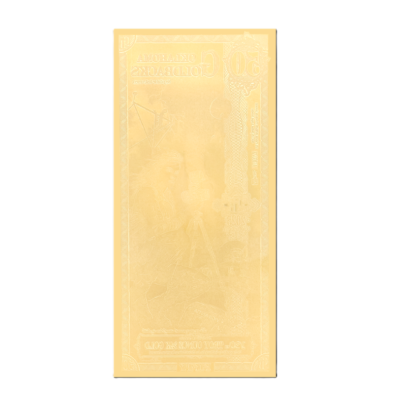 50 Oklahoma Goldback Gold Note