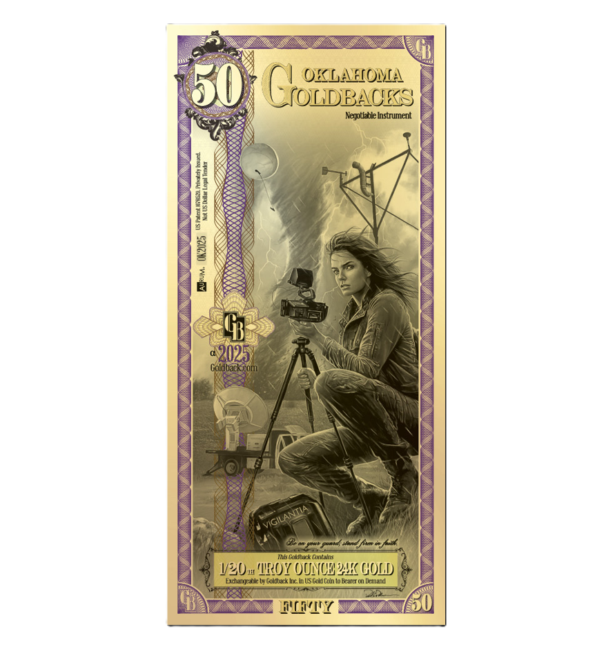 50 Oklahoma Goldback Gold Note