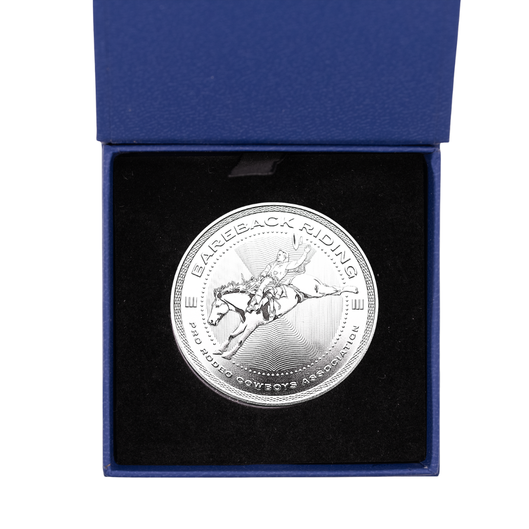 1 oz PRCA Bareback Riding Silver Round (Reverse Proof) with Custom Box 