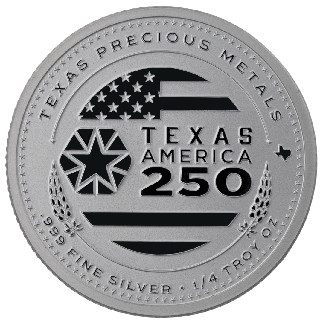 1/4 oz Texas America 250 Silver Round (Reverse Proof)                  
                            
                            