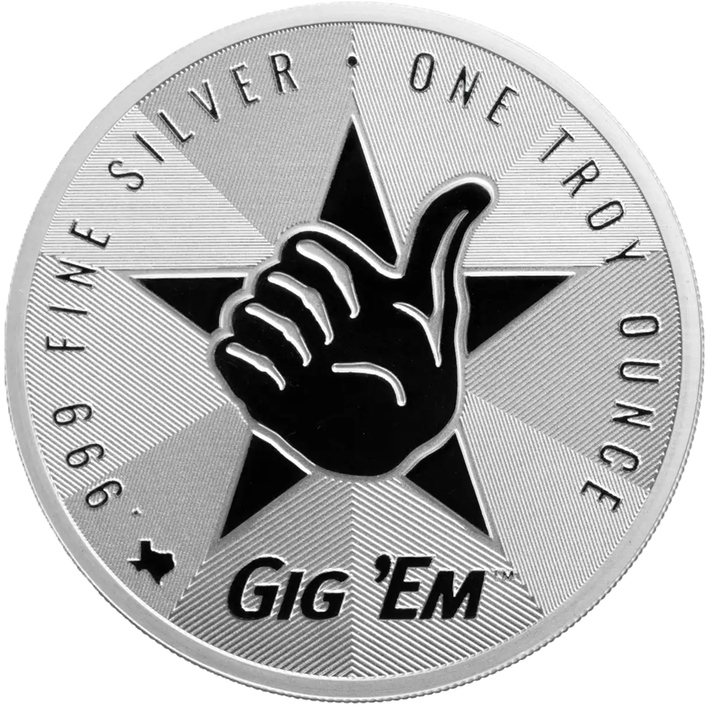 1 oz A&M Gig 'Em Silver Round