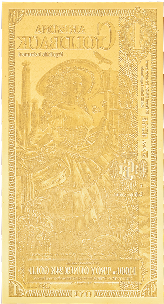 1 Arizona Goldback Gold Note | Buy at Texas Precious Metals