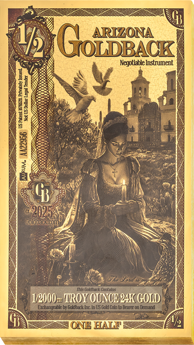 1/2 Arizona Goldback Gold Note Set (20 Notes)                      
                            