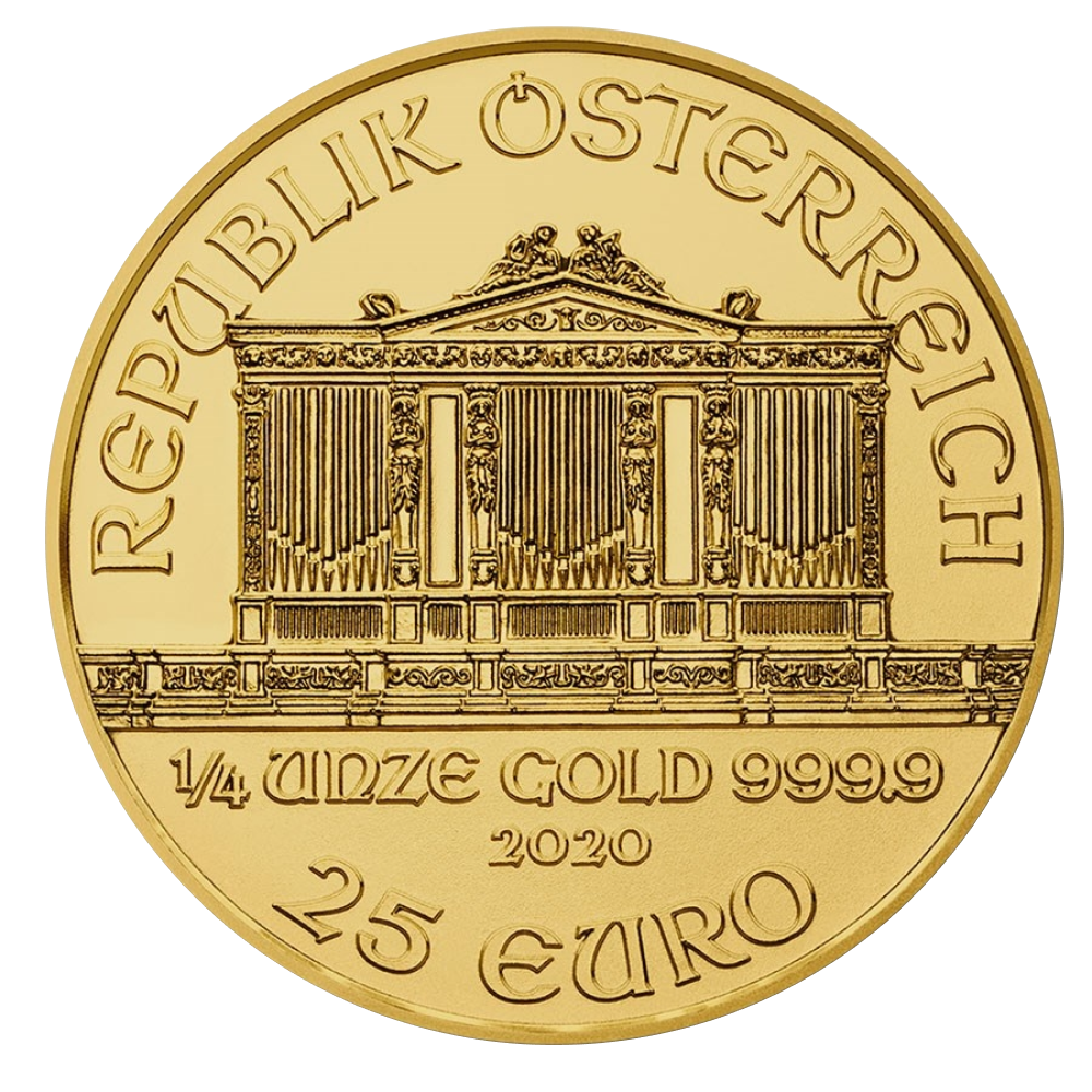 1/4 oz Austrian Gold Philharmonic Coin - Reverse