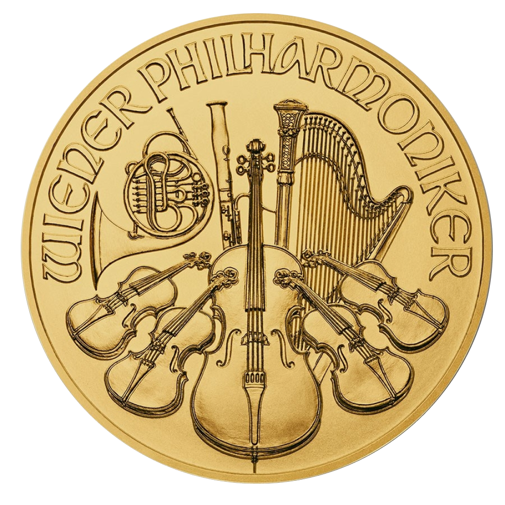 1/4 oz Austrian Gold Philharmonic Coin - Reverse