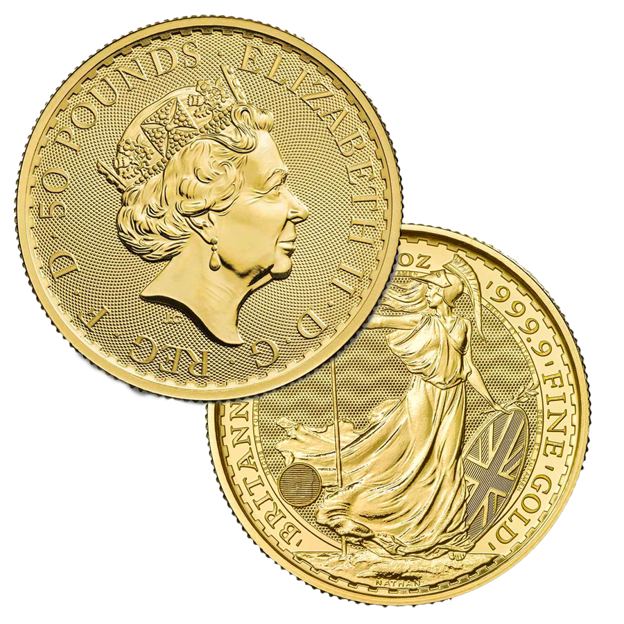 1/2 oz Royal Mint Gold Britannias (Any Year)
