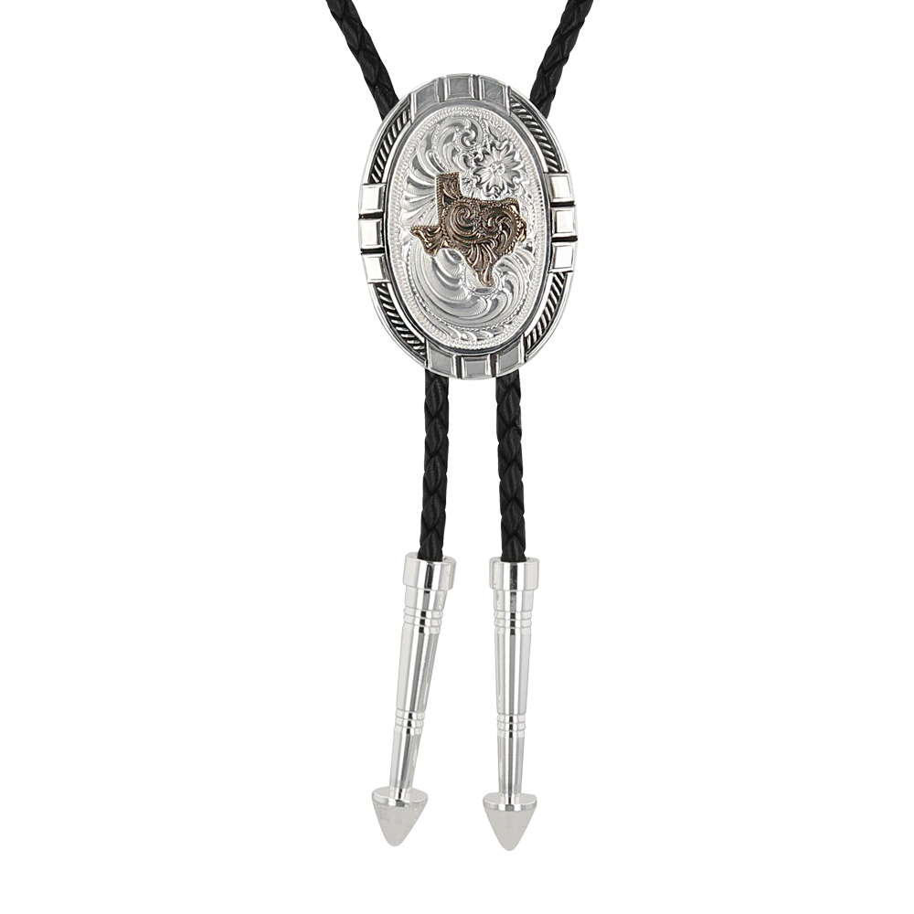 State of Texas Four Directions Bolo Tie (1.36"x1.90")