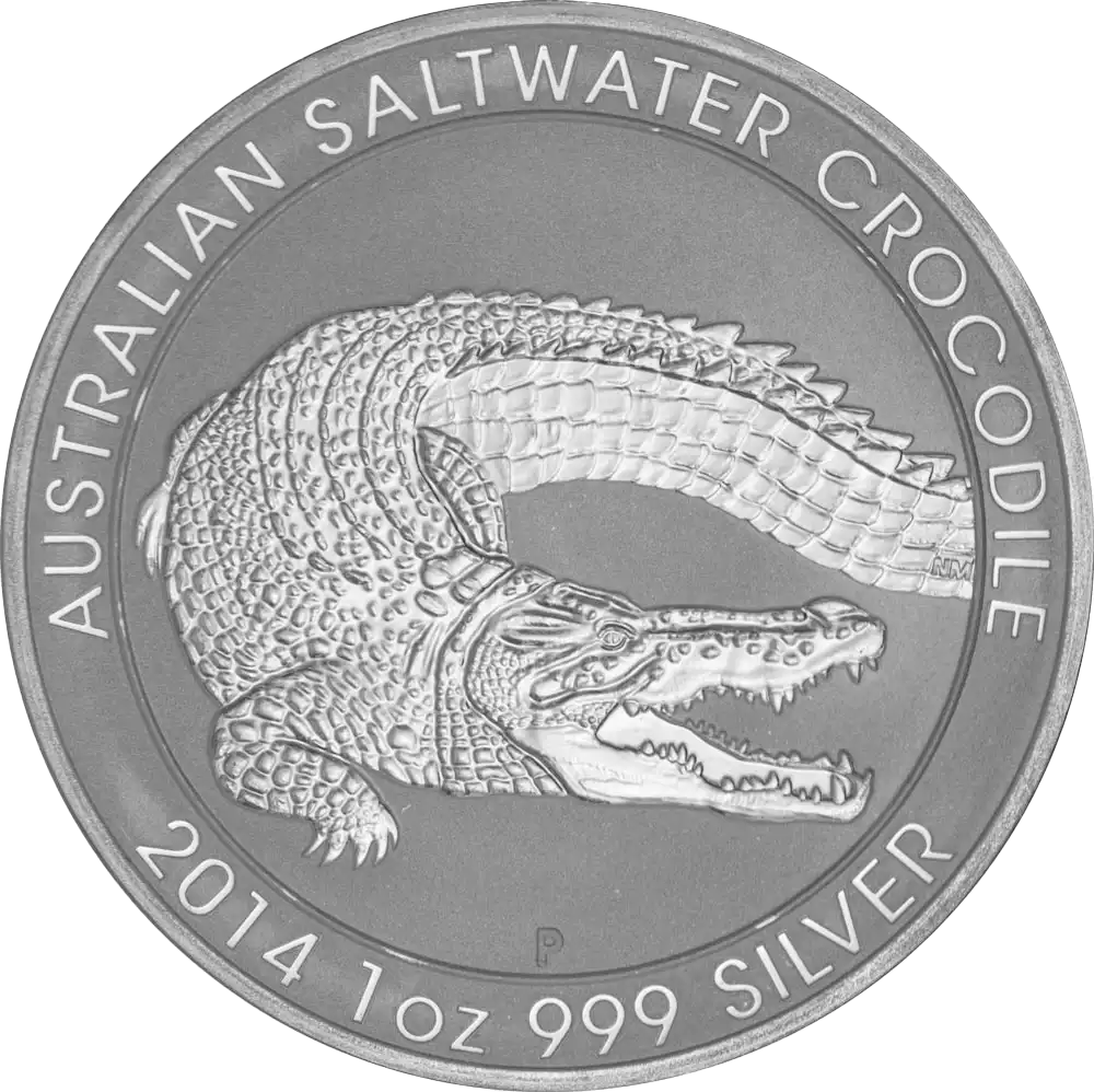 2014 Perth Mint Silver Saltwater Crocodile