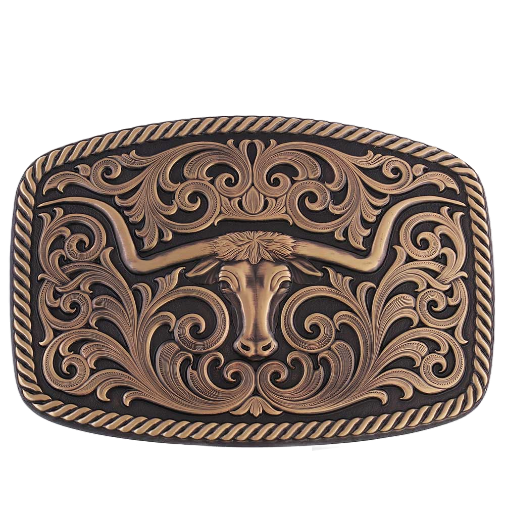 Vintage Bronze Texas Longhorn Buckle