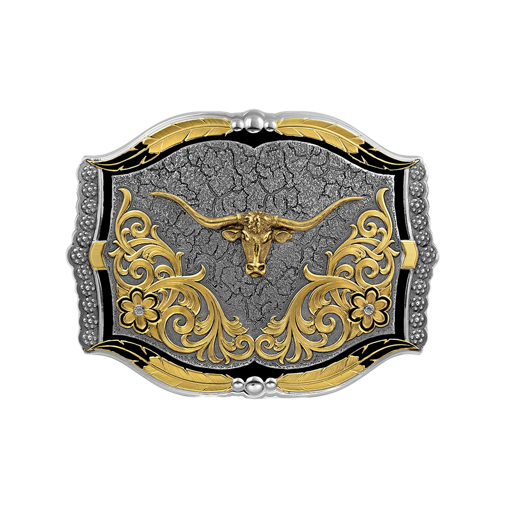 Cracked Earth Longhorn Buckle