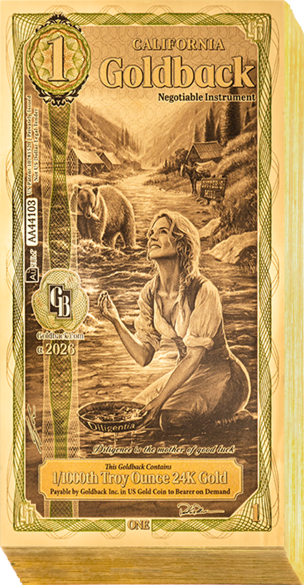              1 California Goldback Gold Note (100 Notes)                   
                            