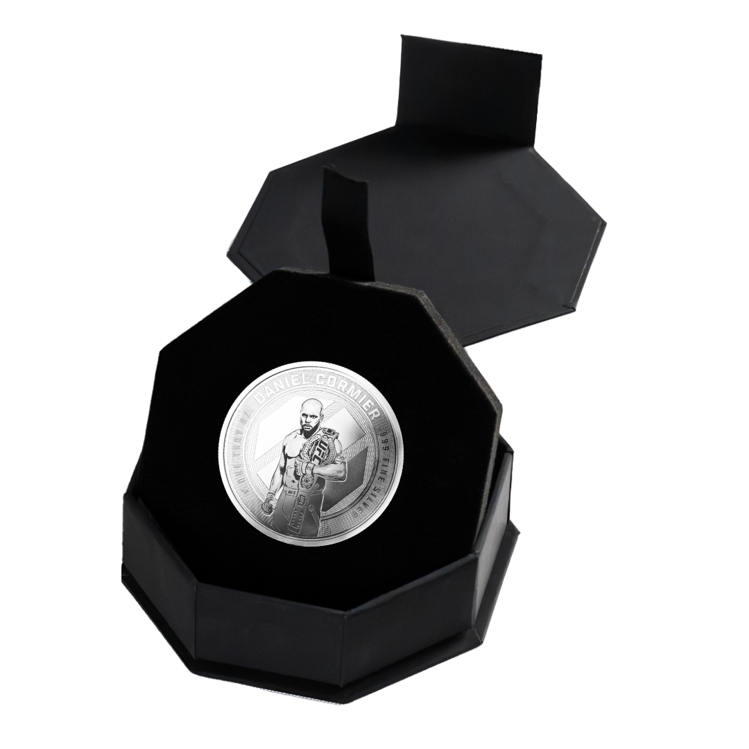 1 oz UFC Daniel Cormier Silver Round (Reverse Proof) with Custom Box 