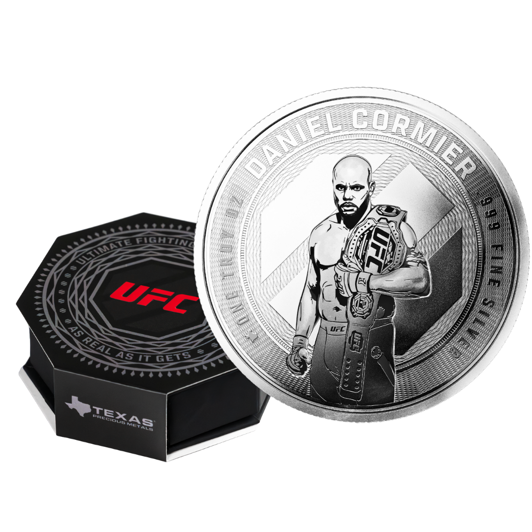 1 oz UFC Daniel Cormier Silver Round (Reverse Proof) with Custom Box 