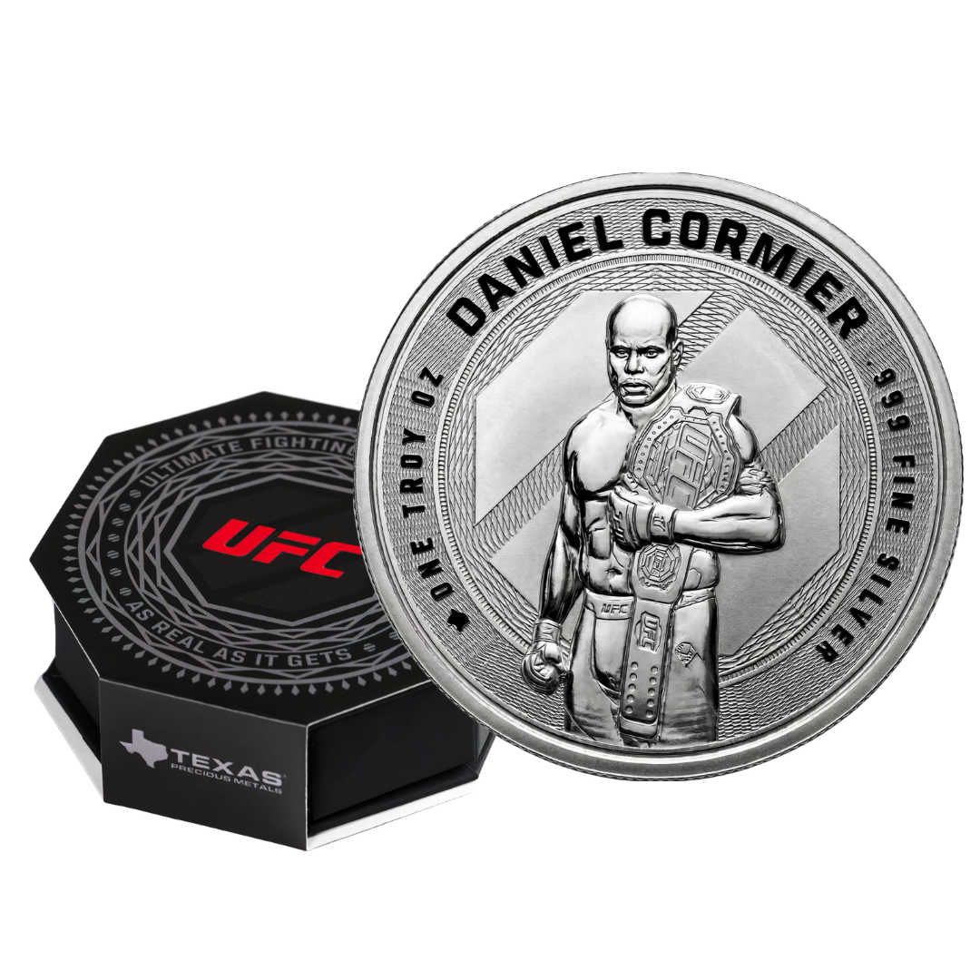 1 oz UFC Daniel Cormier Silver Round (Reverse Proof) with Custom Box 