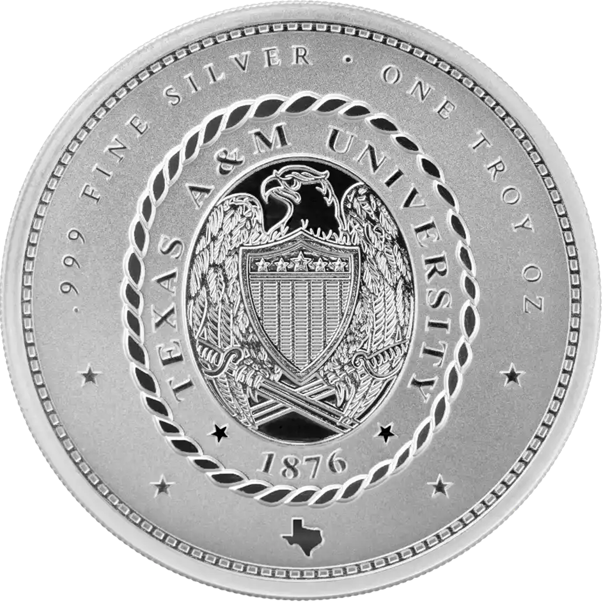 1 oz A&M Ring Crest Silver Round