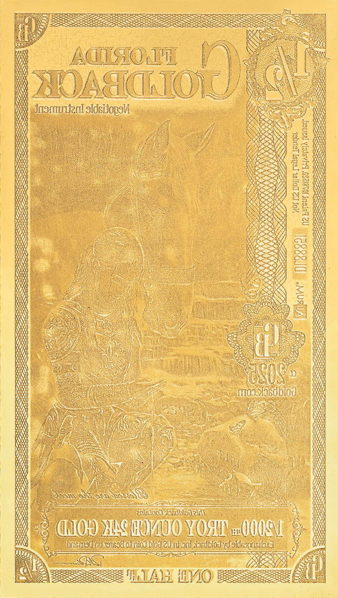 1/2 Florida Goldback Gold Note Set (20 Notes) | Texas Precious Metals
