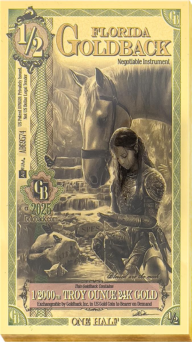 1/2 Florida Goldback Gold Note Set (20 Notes)          