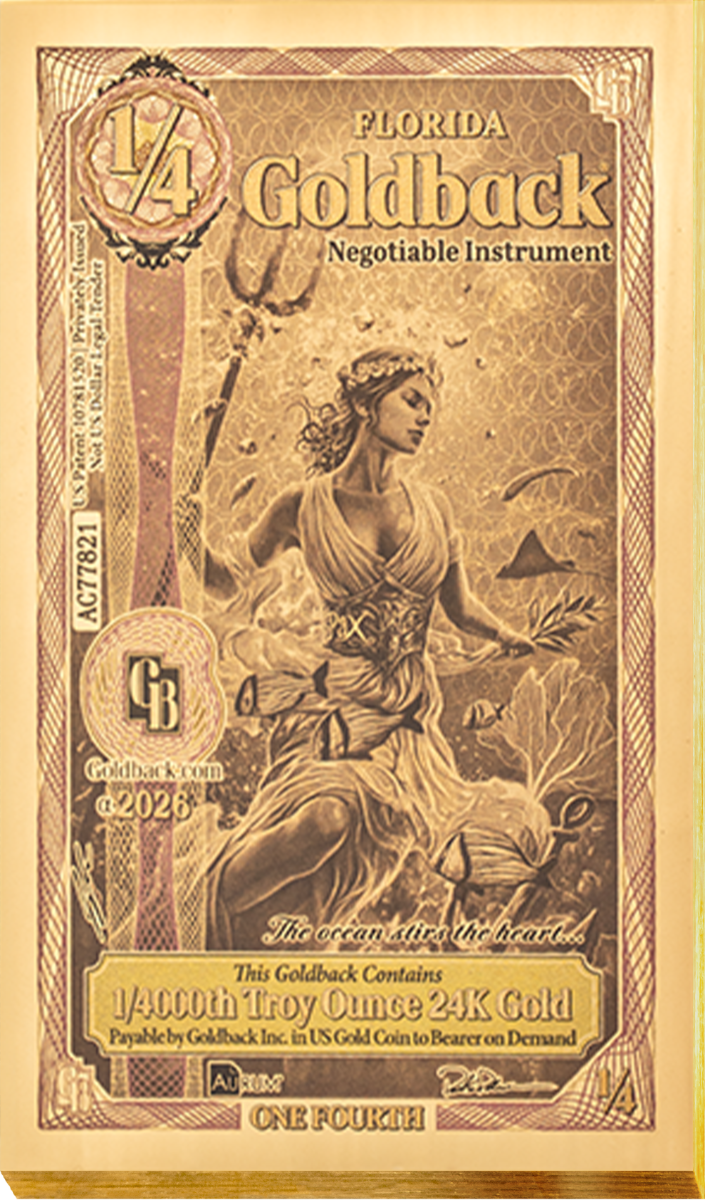     1/4 Florida Goldback Gold Note (20 Notes)                            
                            