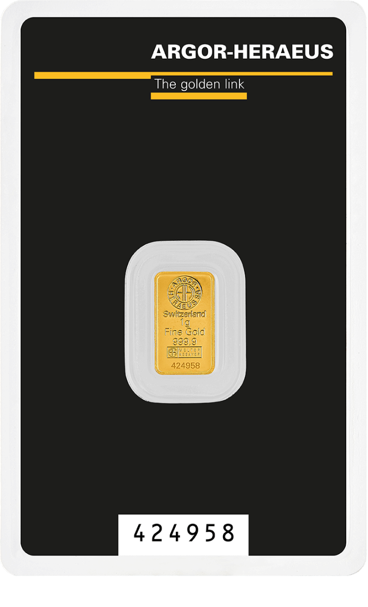 1 Gram Argor-Heraeus Gold Bar (In Assay)