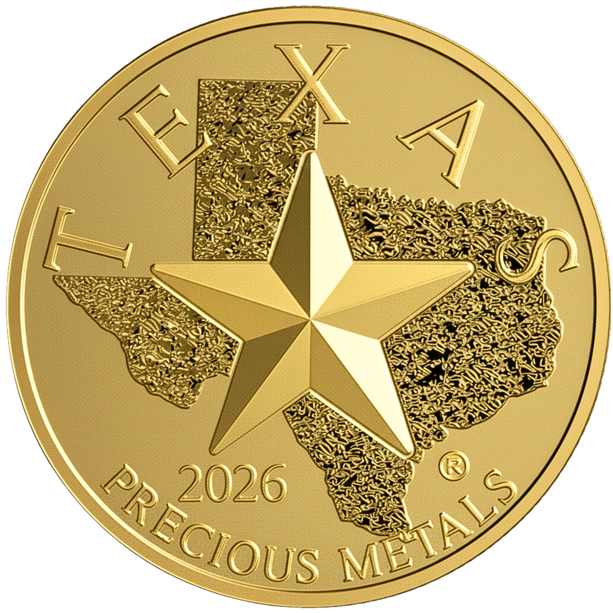 2026 Texas Gold Round (Reverse Proof)