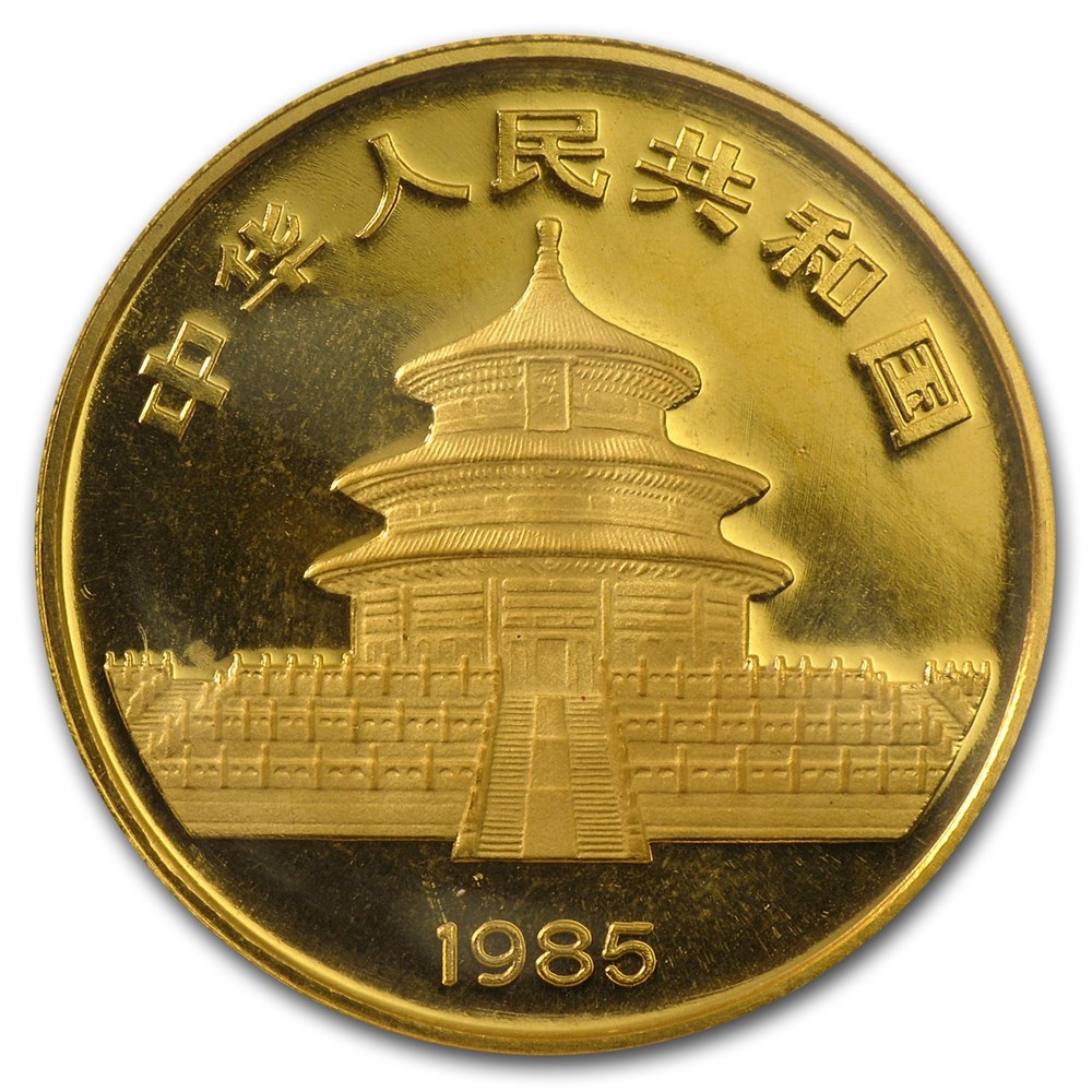 1/2 oz Chinese Gold Panda Coin (Any Year) - Reverse
