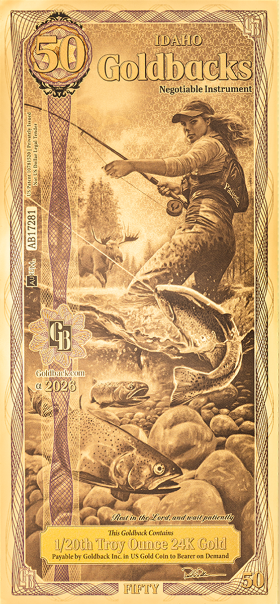 50 Idaho Goldback Gold Note
