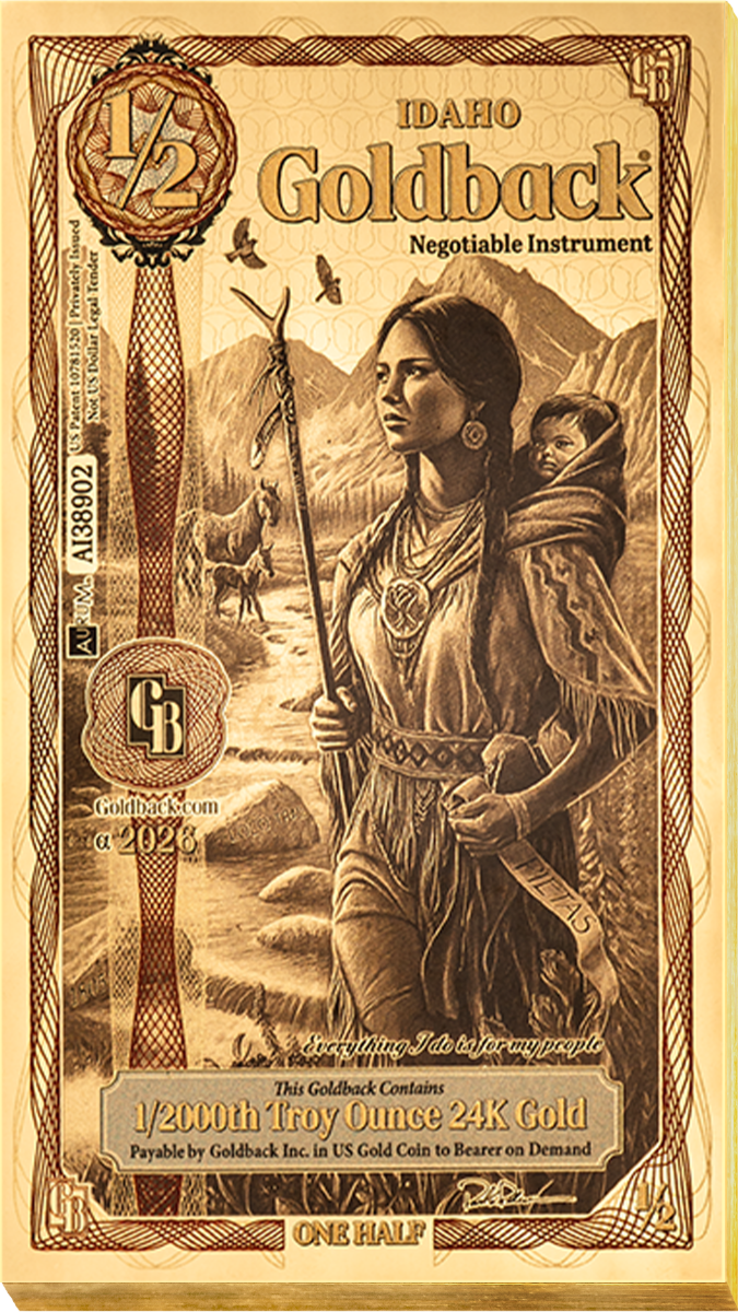 1/2 Idaho Goldback Gold Note Set (20 Notes)                                
                            