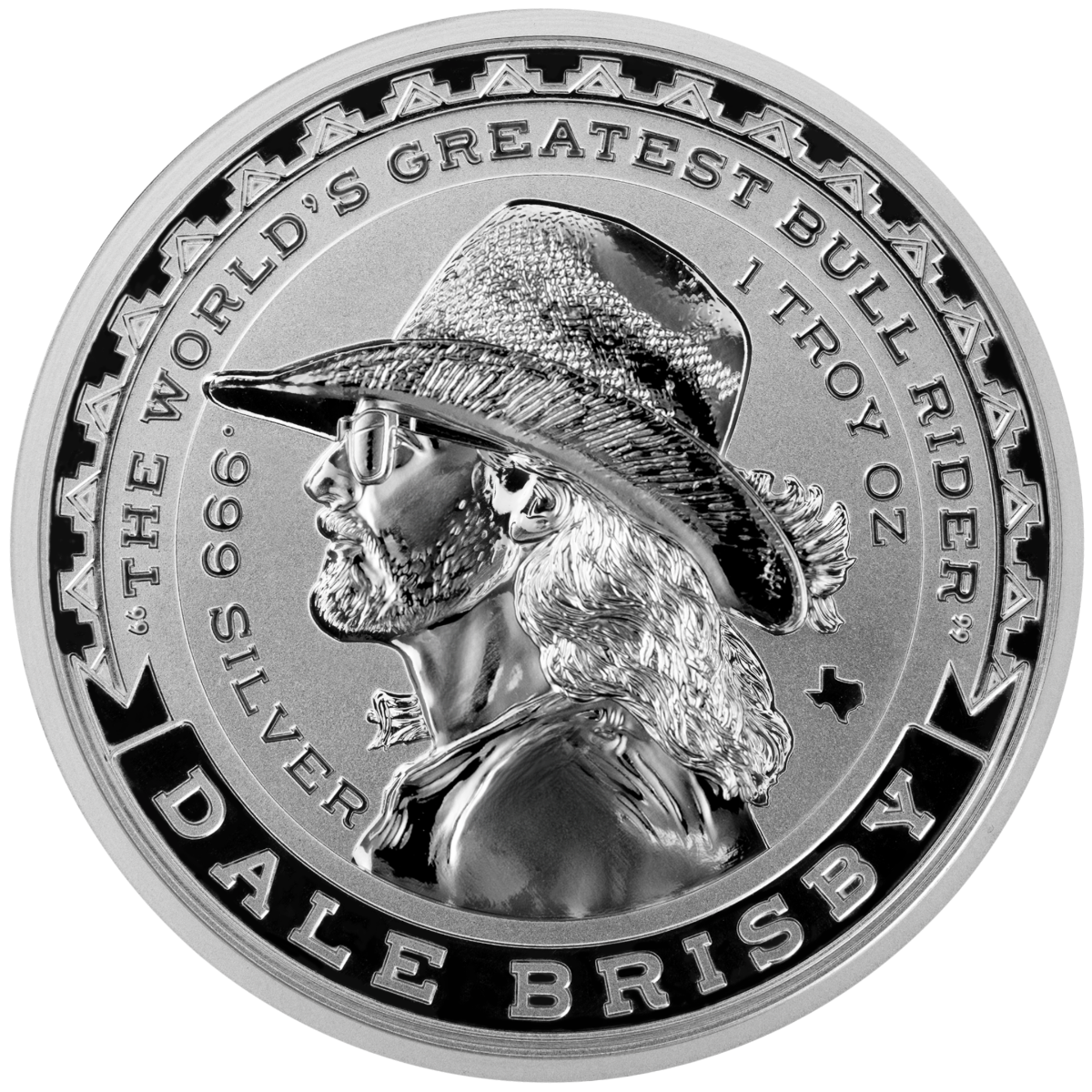 1 oz Dale Brisby Silver Round - Reverse Proof | Texas Metals