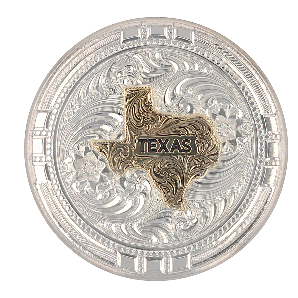 State of Texas Four Directions Snuff Lid (2.60"x2.60")