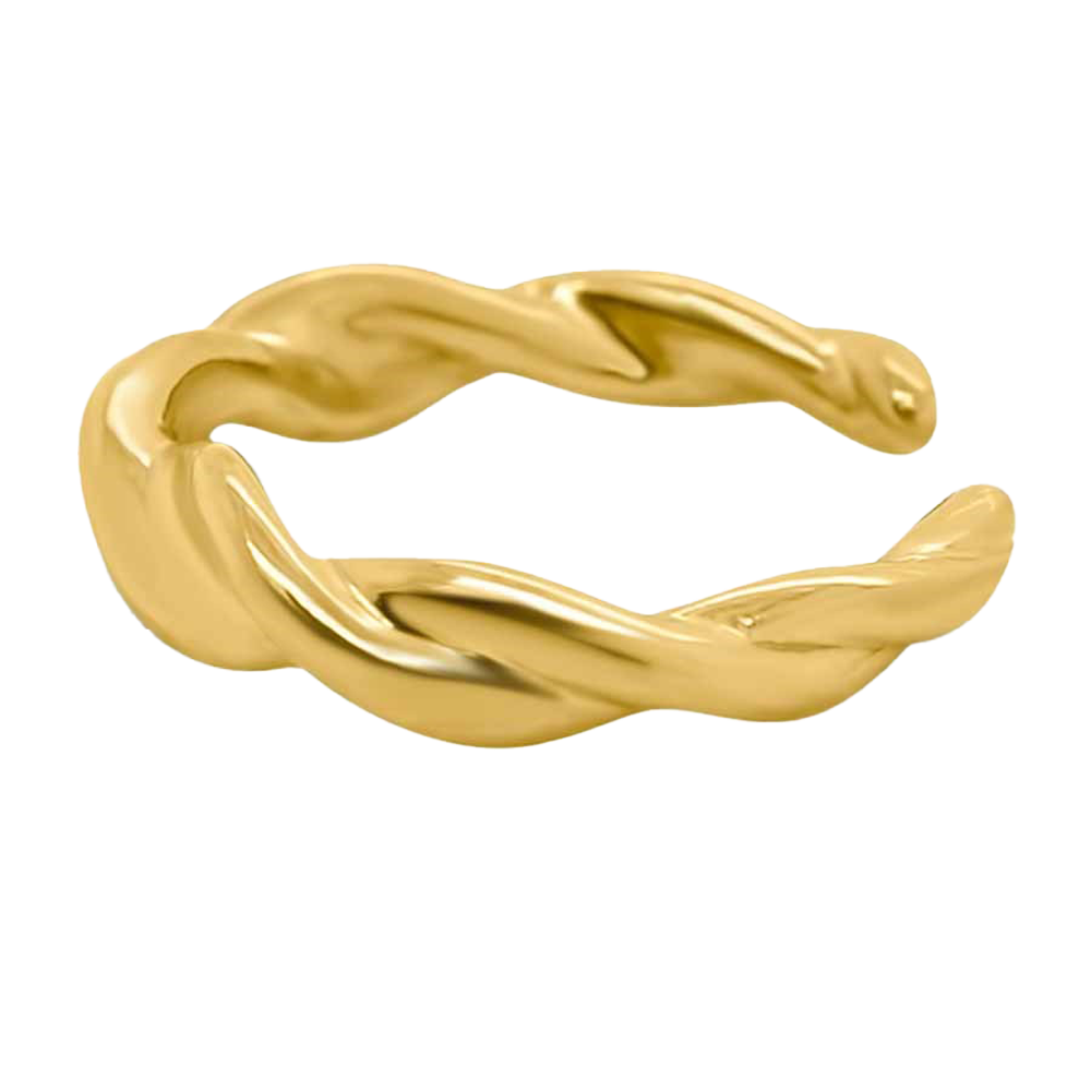 Nebü 24k Braided Ring: Medium (0.180oz)