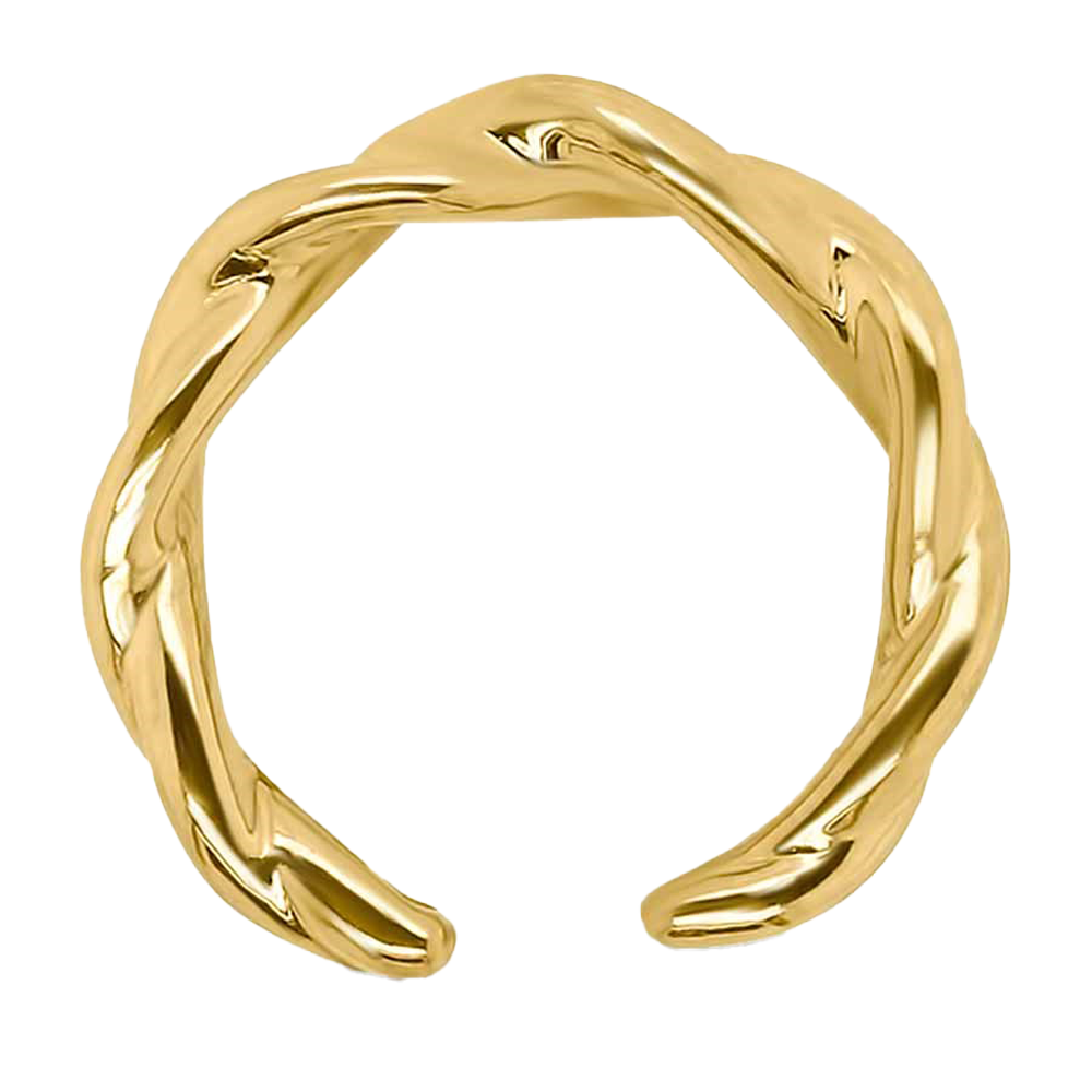 Nebü 24k Braided Ring: Medium (0.180oz)