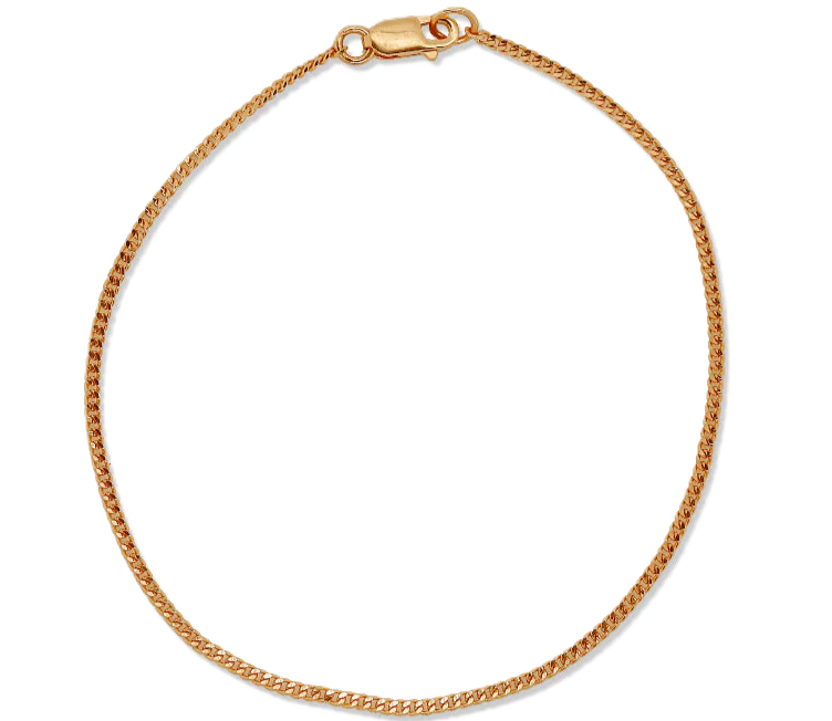 Nebü 22k Gold Flat Curb Bracelet (0.1oz)