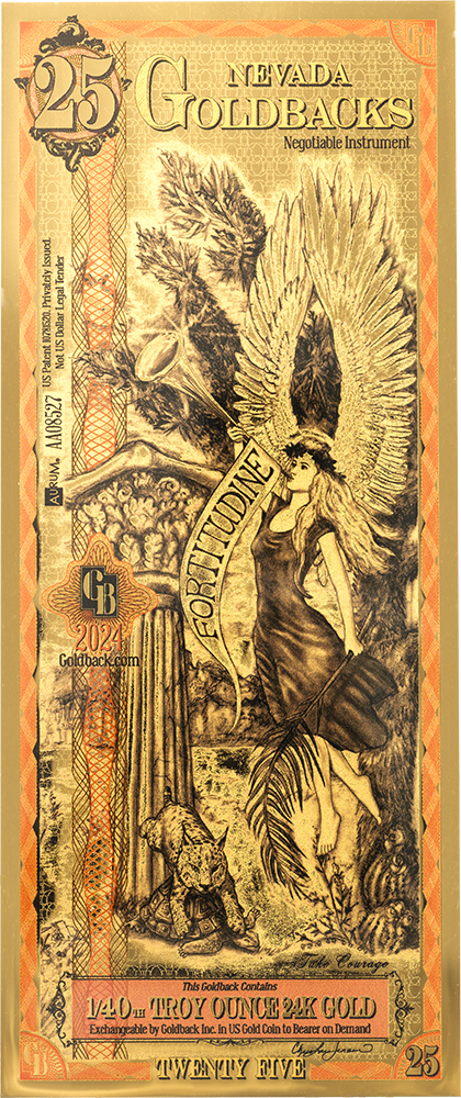 25 Nevada Goldback Gold Note
