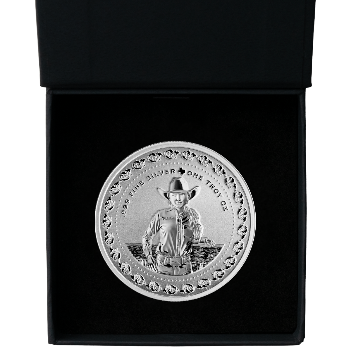 1 oz Josie Conner Silver Round (Reverse Proof) with Custom Box and