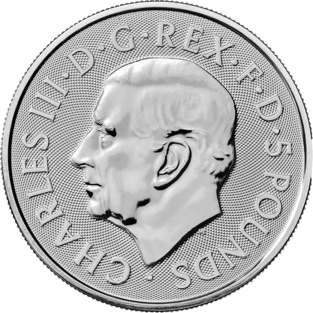 2024 Royal Mint 2oz Tudor Beast Unicorn Coin - Obverse