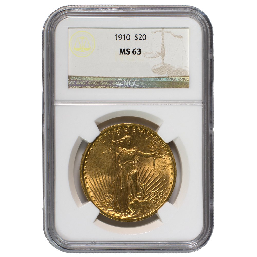 Buy $20 Saint-Gaudens Gold Double Eagle - MS-63 PCGS/NGC (Dates Our Choice)
