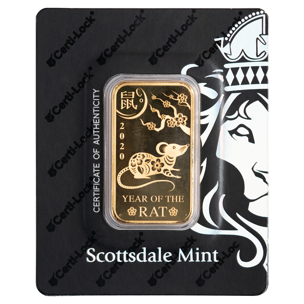 1 oz Scottsdale Mint Gold Bars (Random)