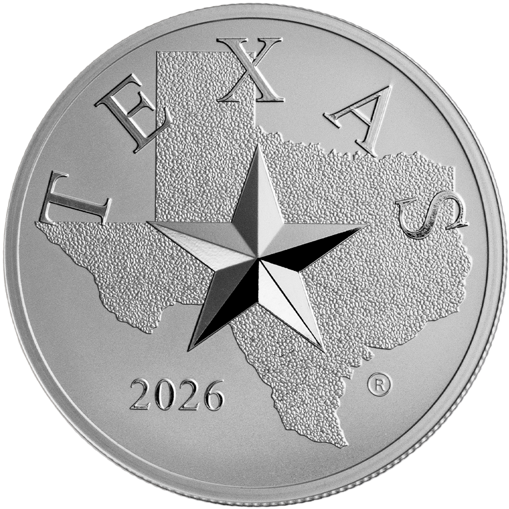1/2 oz Texas Silver Round (Reverse Proof) | Texas Precious Metals