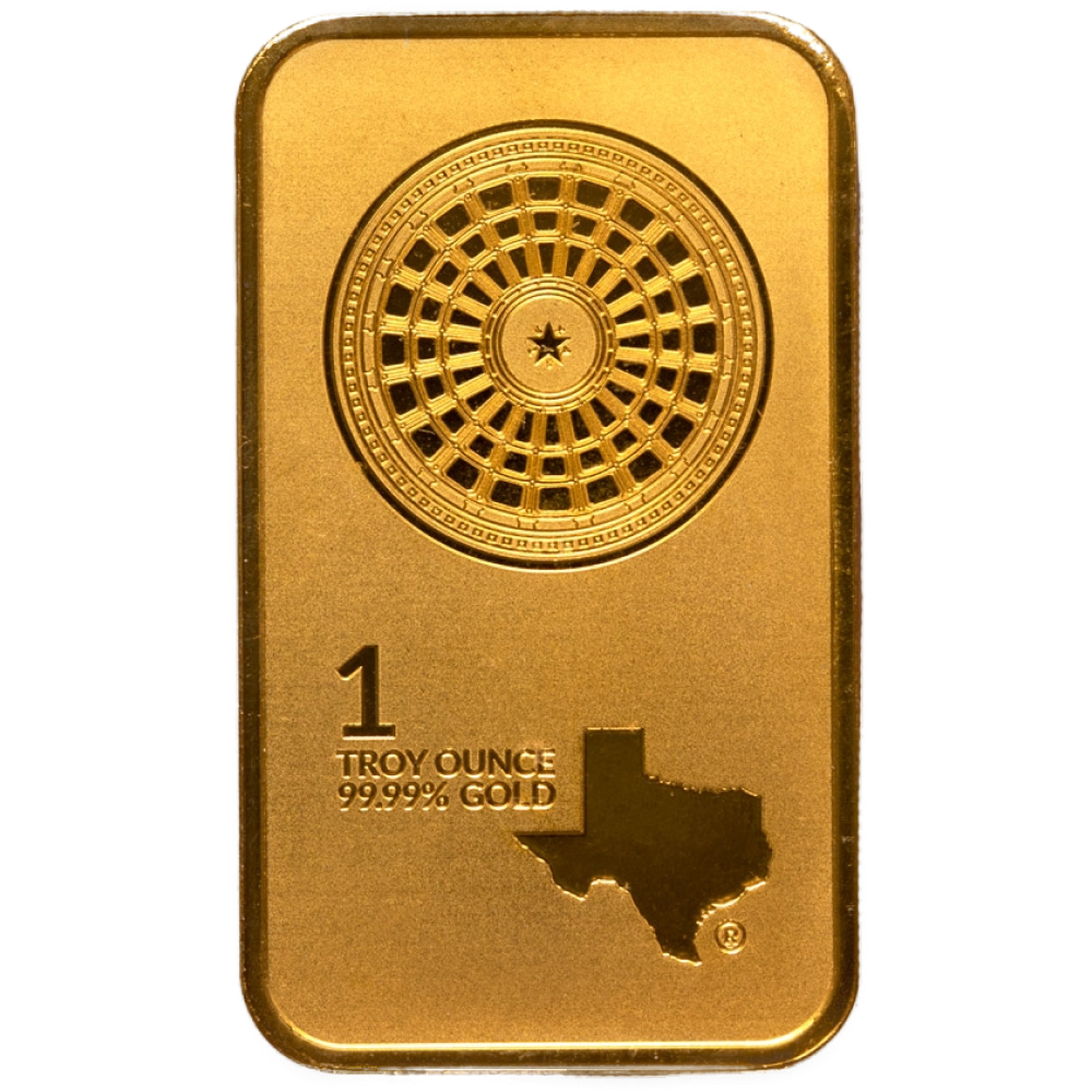 Buy 1 oz Texas Mint Gold Bars w/ Assay (25 oz Box)