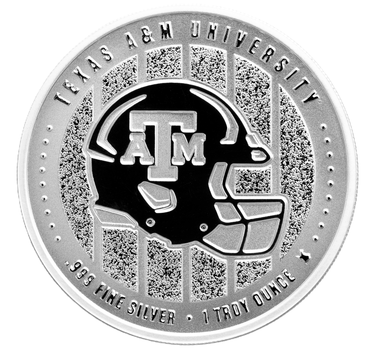 1 oz Texas A&amp;M Helmet Silver Round (Reverse Proof) with Custom Box