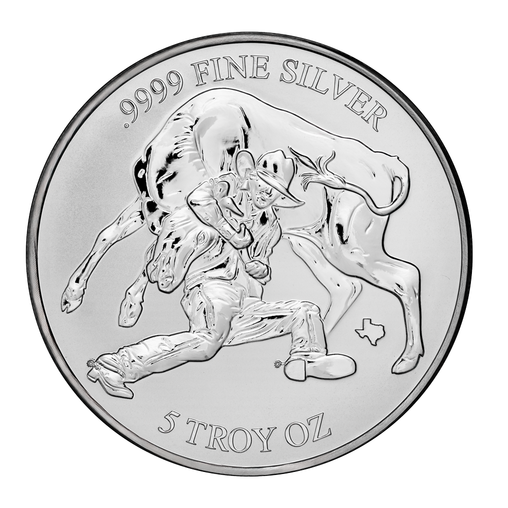 5 oz 2024 Reverse Proof Texas Silver Round - Reverse