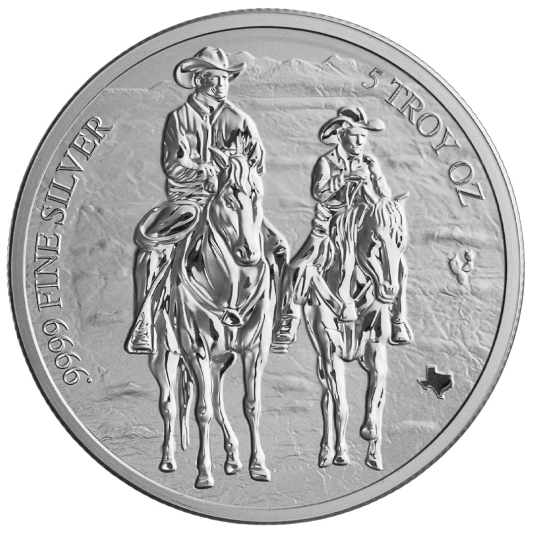 2026 5 oz Texas Silver Round (Reverse Proof) | Texas Precious Metals