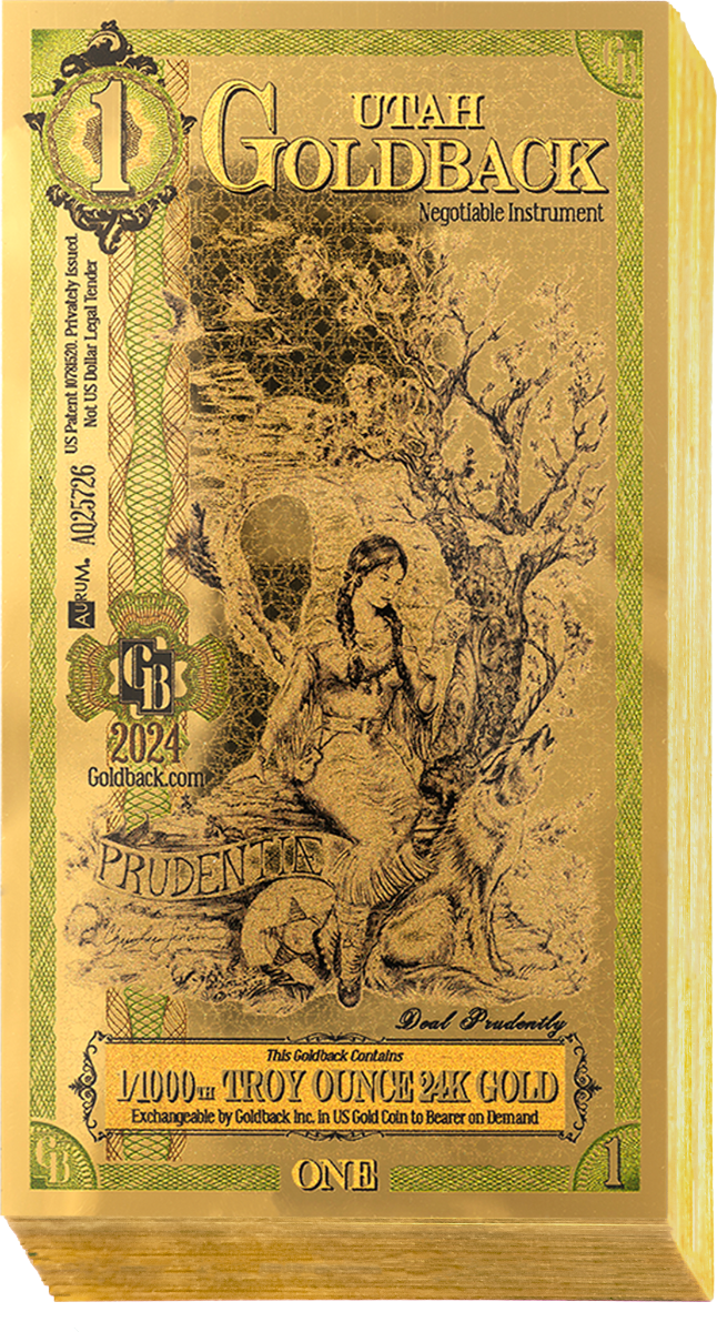 1 Utah Goldback Gold Note (100 Notes)