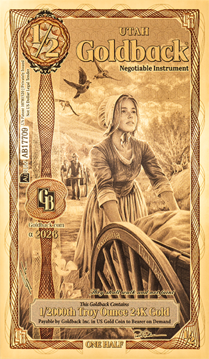    1/2 Utah Goldback Gold Note                               
                            