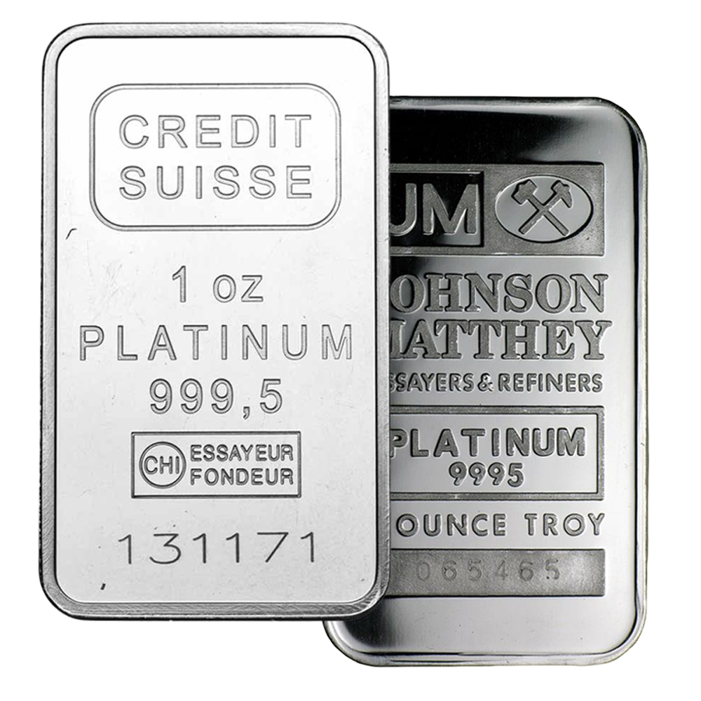 1 oz Platinum Bar (Varied Condition - Mint of Our Choice)