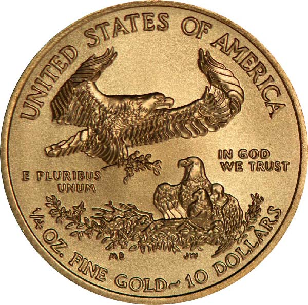 Reverse of 1/4 oz American Gold
Eagle