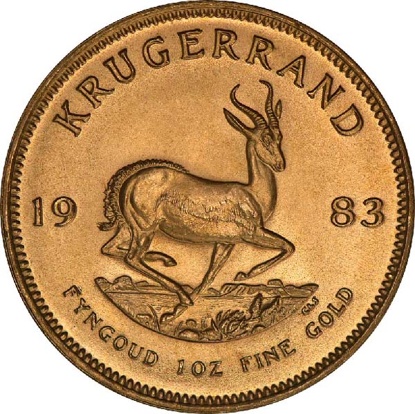 Reverse of South African Gold
Krugerrand