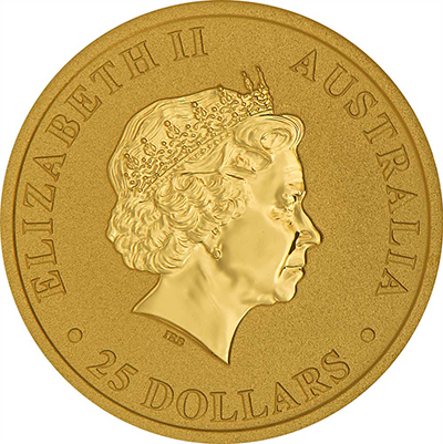 Obverse of
1/4 oz Australian Gold Kangaroo