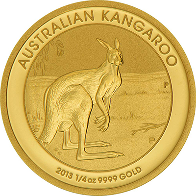 Reverse of
1/4 oz Australian Gold Kangaroo